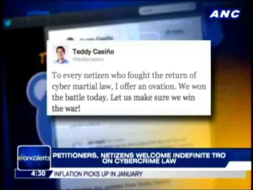 Netizens welcome indefinite TRO on cybercrime law | Pinoy cybercrime prevention