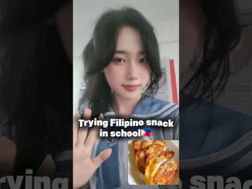 Korean girl is trying Filipino food at Filipino school🇵🇭🇰🇷 | Pinay filipino language