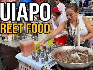Philippines Street Food Tour at QUIAPO MANILA | The Best Filipino Street Food Market in Manila! | Pinoy food tour