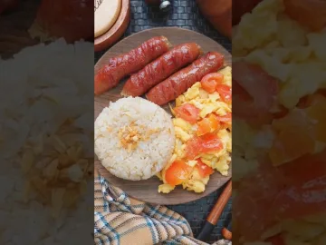 Filipino Breakfast | Sausage Silog | Pinoy breakfast silog
